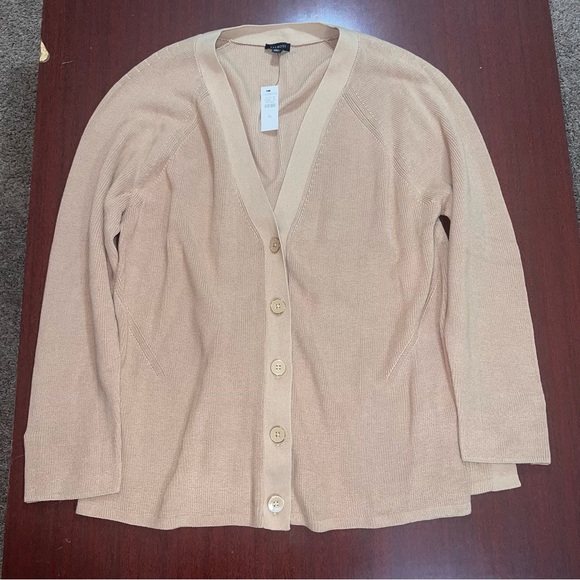 Talbots Sweaters - Talbots Beige Button-Up Cardigan Sweater